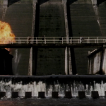 explosions on bridge as crew run across