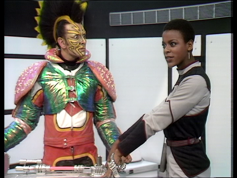 Space rat stares incredulously at Dayna