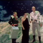 Servalan and friends on a naff set