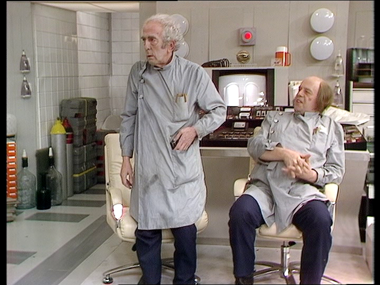 Egrorian sitting and watching a nervous Pinder