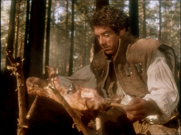 Blake looking rougher than ever in the forest