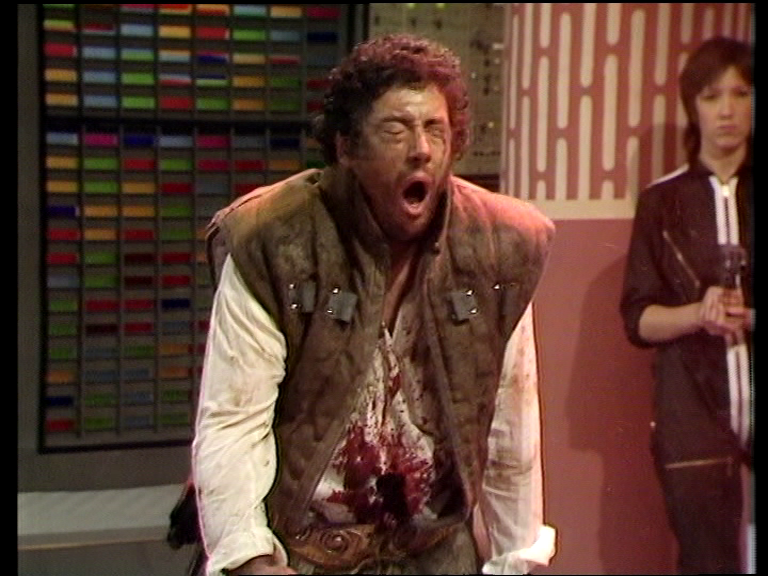 Blake bloodily shot in the guts