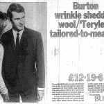 Burton wrinkle shedding wool/terylene tailored-to-measure advert