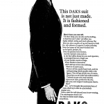 Simpson advert. This Daks suit is not just made. It is fashioned and formed.