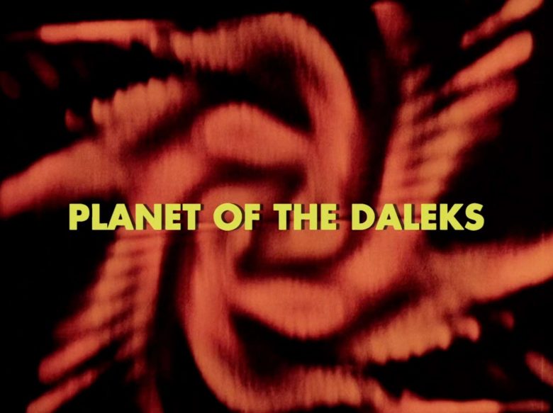 Doctor Who title card reading: Planet of the Daleks